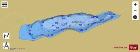 Nellian Lake depth contour Map - i-Boating App