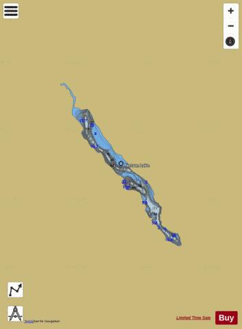 Netson Lake depth contour Map - i-Boating App