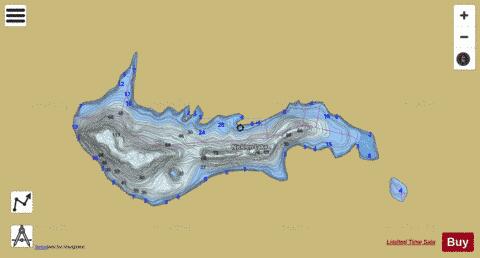 Nicklen Lake depth contour Map - i-Boating App