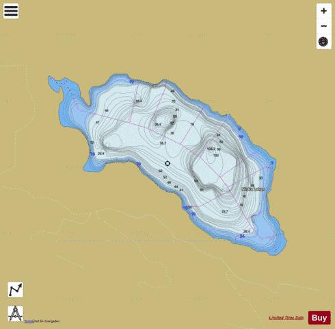 Niska Lake West depth contour Map - i-Boating App