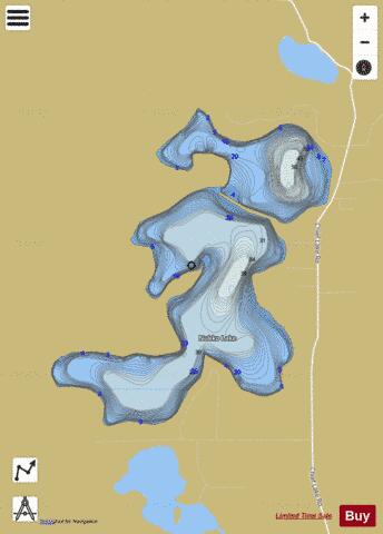 Nukko Lake depth contour Map - i-Boating App