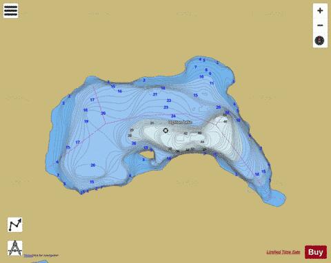 Ogston Lake depth contour Map - i-Boating App
