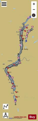 Okanagan + Skaha + Wood + Kalamalka depth contour Map - i-Boating App