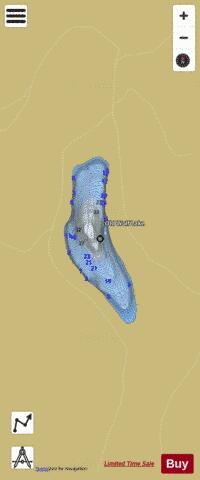 Old Wolf Lake depth contour Map - i-Boating App