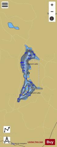 Oliphant Lake depth contour Map - i-Boating App