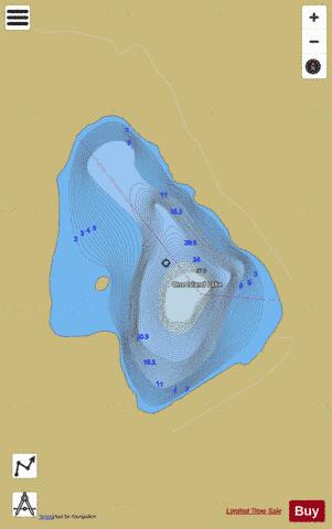 One Island Lake depth contour Map - i-Boating App