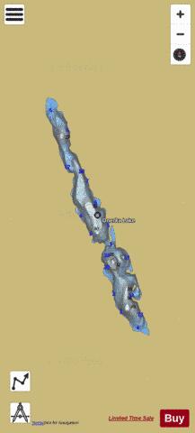 Onerka Lake depth contour Map - i-Boating App