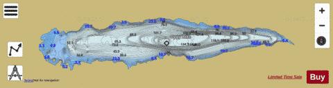 Oppy Lake depth contour Map - i-Boating App