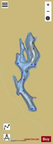 Paw Lake depth contour Map - i-Boating App
