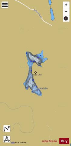 Paxton Lake B depth contour Map - i-Boating App