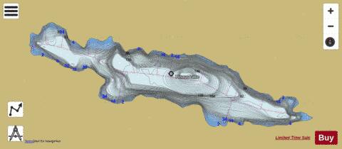 Pinaus Lake depth contour Map - i-Boating App