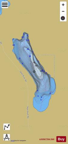 Poison Lakes (South) depth contour Map - i-Boating App