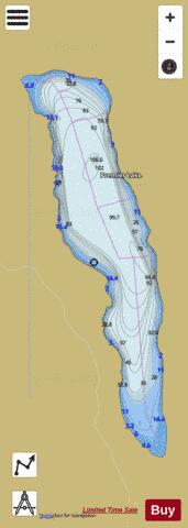 Premier Lake depth contour Map - i-Boating App