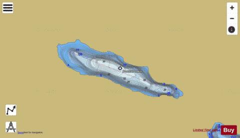 Prouton Lakes B depth contour Map - i-Boating App