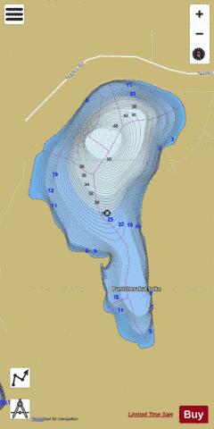 Puntchesakut Lake depth contour Map - i-Boating App