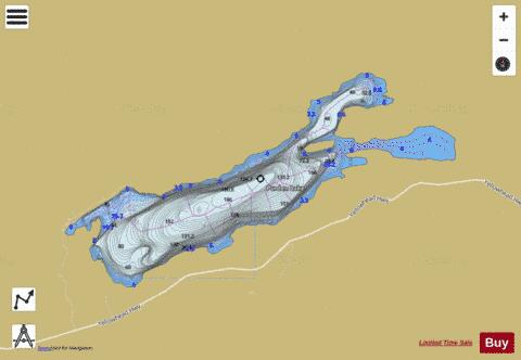 Purden Lake depth contour Map - i-Boating App