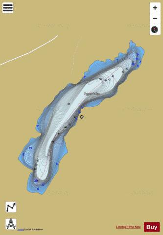 Pyper Lake depth contour Map - i-Boating App