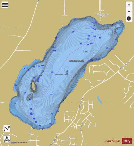 Quamichan Lake depth contour Map - i-Boating App
