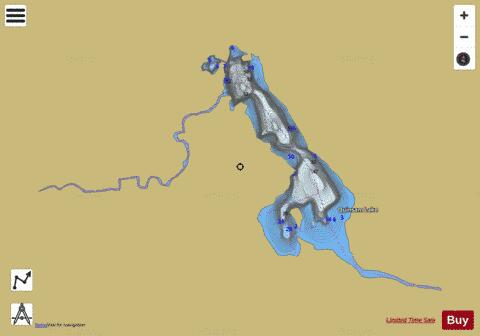 Quinsam Lake depth contour Map - i-Boating App