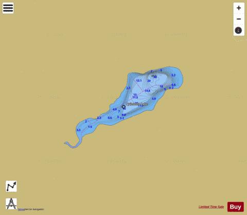 Quintette Lake depth contour Map - i-Boating App