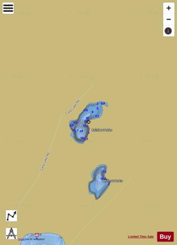 Rainbow Lake depth contour Map - i-Boating App