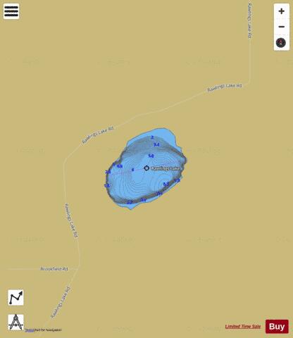 Rawlings Lake depth contour Map - i-Boating App