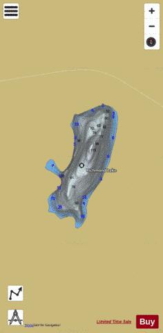Priestly Lake depth contour Map - i-Boating App