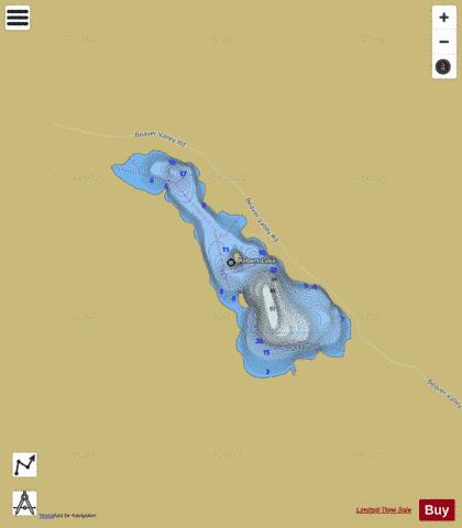 Robert Lake depth contour Map - i-Boating App