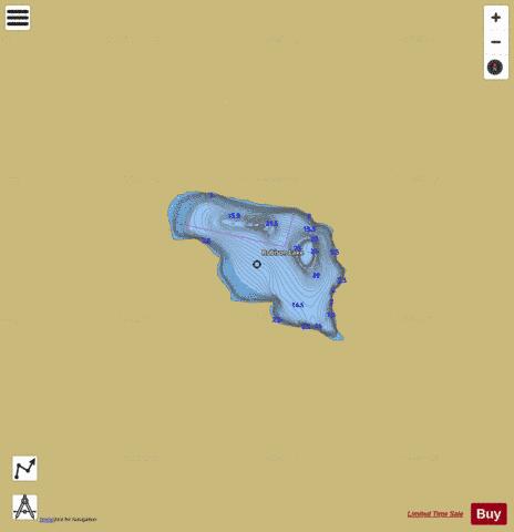 Robison Lake depth contour Map - i-Boating App