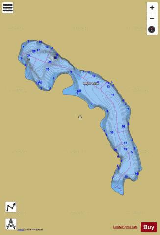 Roger Lake depth contour Map - i-Boating App