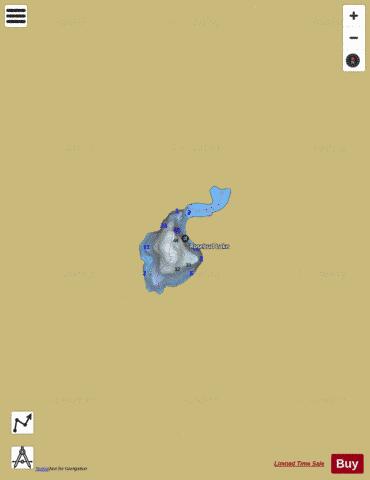 Rosebud Lake depth contour Map - i-Boating App
