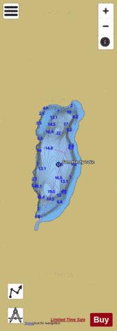 Sam Hardy Lake depth contour Map - i-Boating App
