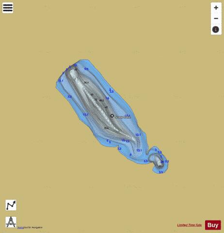Scoop Lake depth contour Map - i-Boating App
