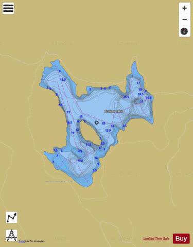 Scuitto Lake depth contour Map - i-Boating App