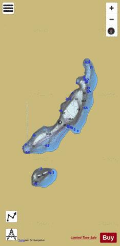 Shandy Lake depth contour Map - i-Boating App