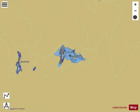 Sheilds Lake depth contour Map - i-Boating App