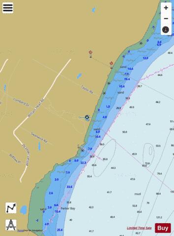 Sherwood Pond depth contour Map - i-Boating App