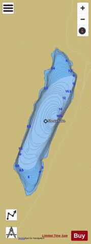 Shesta Lake depth contour Map - i-Boating App