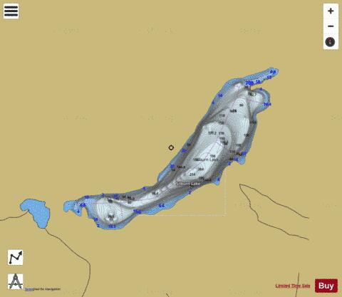 Silburn Lake depth contour Map - i-Boating App