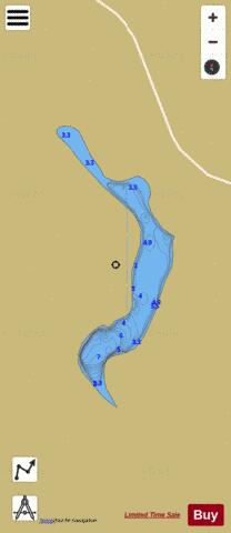 Snake Lake depth contour Map - i-Boating App