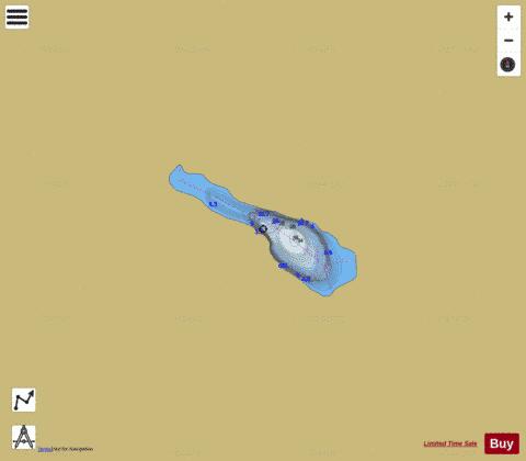 Spruce Lakes depth contour Map - i-Boating App
