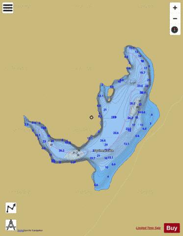 Squiness Lake depth contour Map - i-Boating App