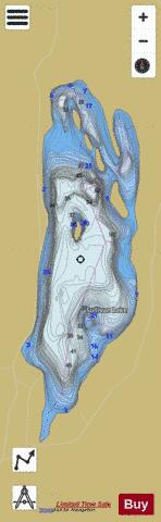 Sullivan / Knouff Lake depth contour Map - i-Boating App