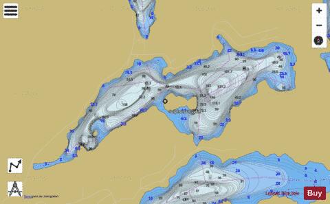 Sulphurous Lake depth contour Map - i-Boating App