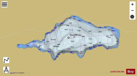 Sweeney Lake depth contour Map - i-Boating App