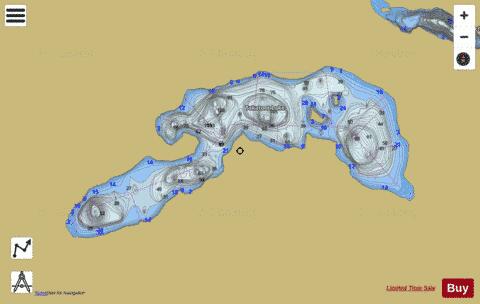 Takatoot Lake depth contour Map - i-Boating App