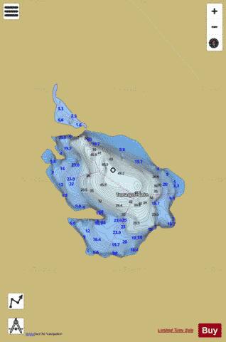 Tamasgale Lake depth contour Map - i-Boating App