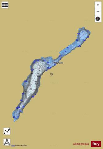 Tasse Lake depth contour Map - i-Boating App