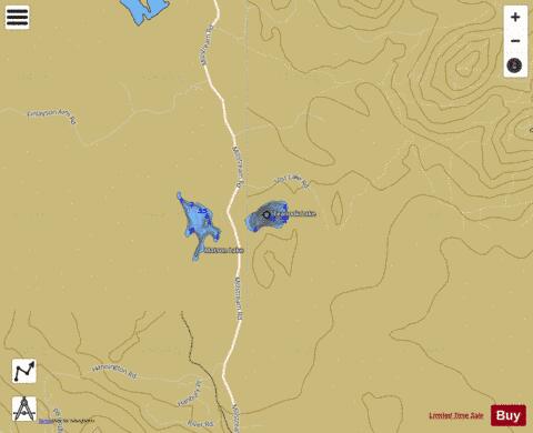 Teanook Lake depth contour Map - i-Boating App