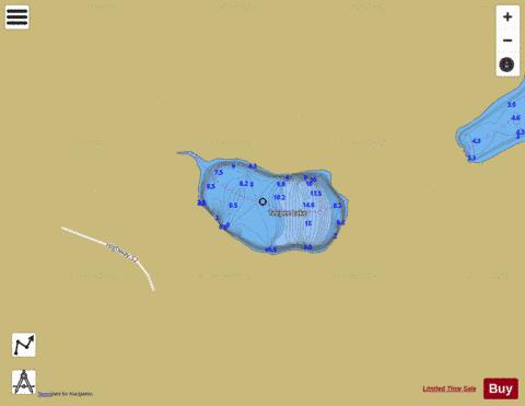 Teepee Lake depth contour Map - i-Boating App